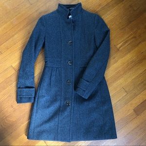 JCrew Factory Gray Wool Dress Pea Coat